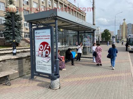 Размещение рекламы на остановках нашего клиента "Русский Стандарт Банк" в г. Липецк